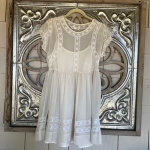 Girls cream tulle dress- size 8